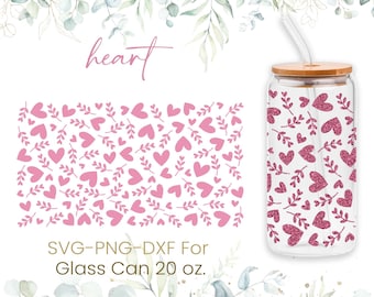 20oz Single en Fabulous Libbey Glass Can Svg, Glass Can Full Wrap Svg, Valentines Svg, Lipsies Svg, Kiss Lips Svg, Coffee Glass Wrap, Png