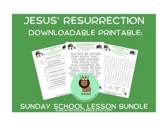 Jesus' Resurrection - Sunday School Lesson Activity Bundle