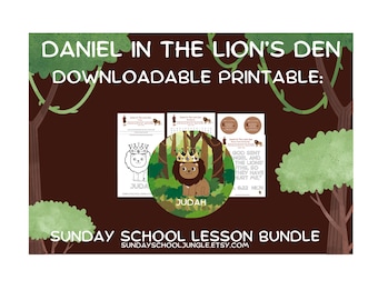 Daniel In The Lion&#39;s Den | Sunday School Lesson | Children&#39;s Church | Bible Study Worksheets | Printable Activity Bundle For Kids.