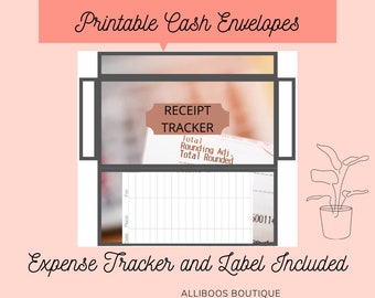 Printable, Digital Receipt Tracker Envelope