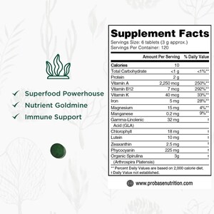 Organic Spirulina Tablets, Probase Nutrition image 6