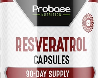 98% Trans-Resveratrol Capsules - High Purity, Bioavailable - 180 Count