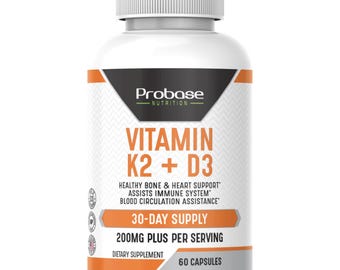 Probase Nutrition Vitamin K2 + D3 60 Capsules 30-Day Supply
