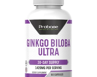 Probase Nutrition Ginkgo Biloba Ultra 60 Capsules 30-Day Supply