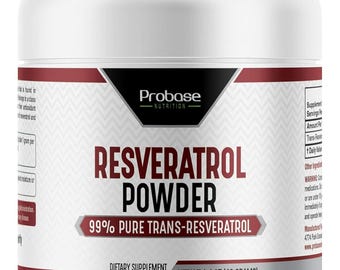 Micronized Trans-Resveratrol Powder | 99% Pure, 1000mg, 40g