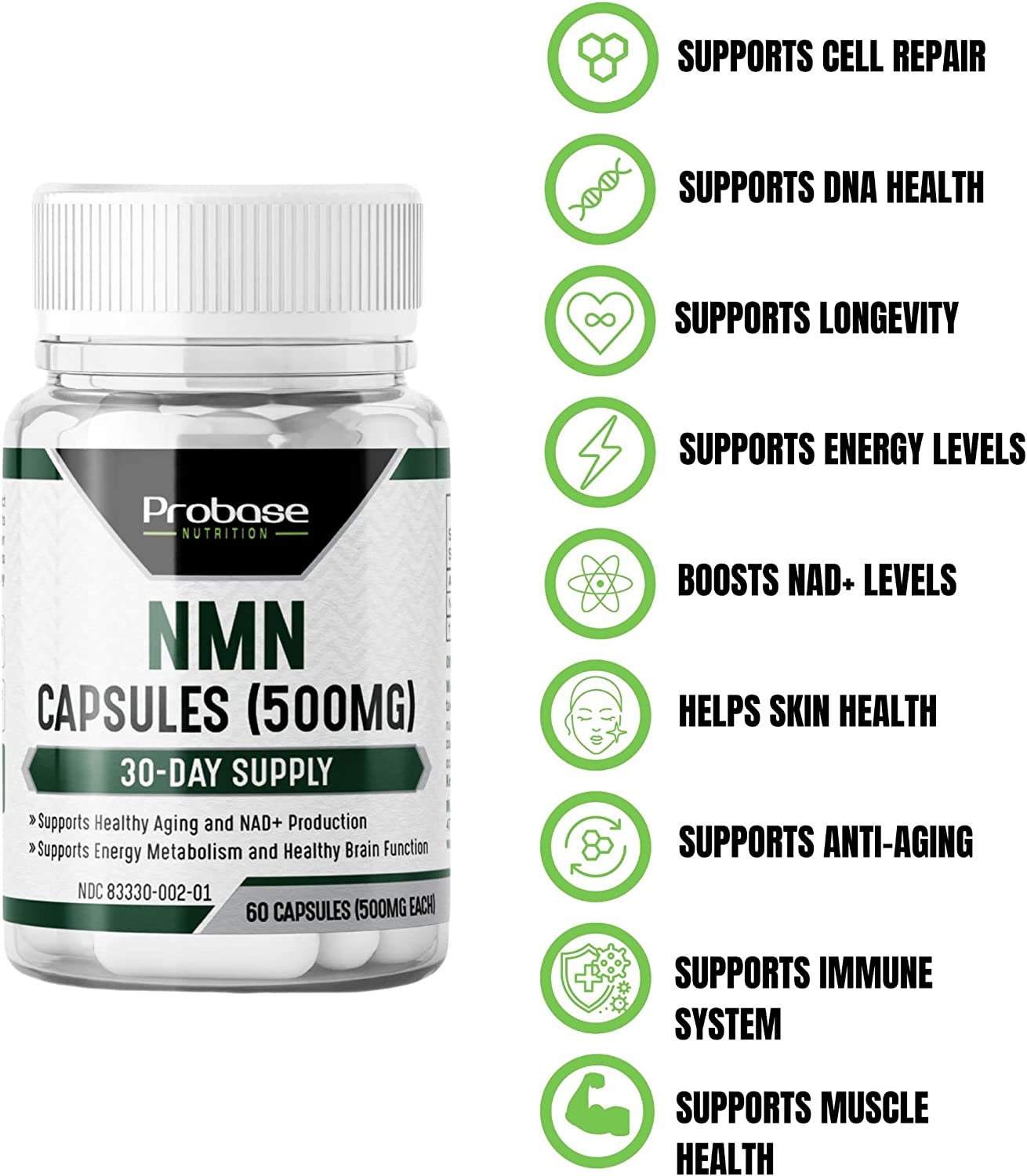 How Much Nmn To Take Per Day NMN Capsules 60 Count 500mg Each 30-day Supply - Etsy