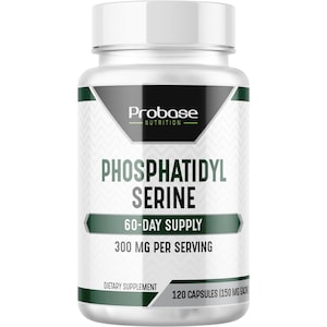 Probase Nutrition Phosphatidylserine 300mg Supplement Brain Health and Memory Support Non-GMO Gluten Free 120 Capsules