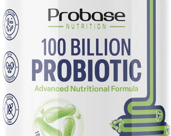 100 Billion CFU Probiotic, 10 Strains, 30 Veggie Capsules