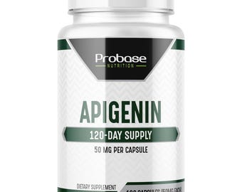 Apigenin Capsules 50mg – Vegan, Gluten-Free, 4-Month Supply