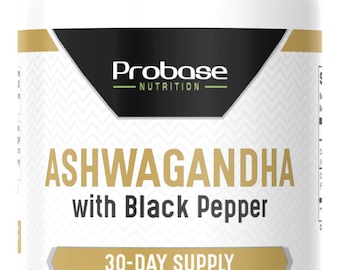Probase Nutrition Ashwagandha with Black Pepper 60 Capsules 30-Day Supply