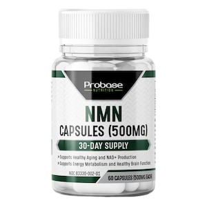 NMN Capsules 60 Count (500mg Each)- 30-Day Supply