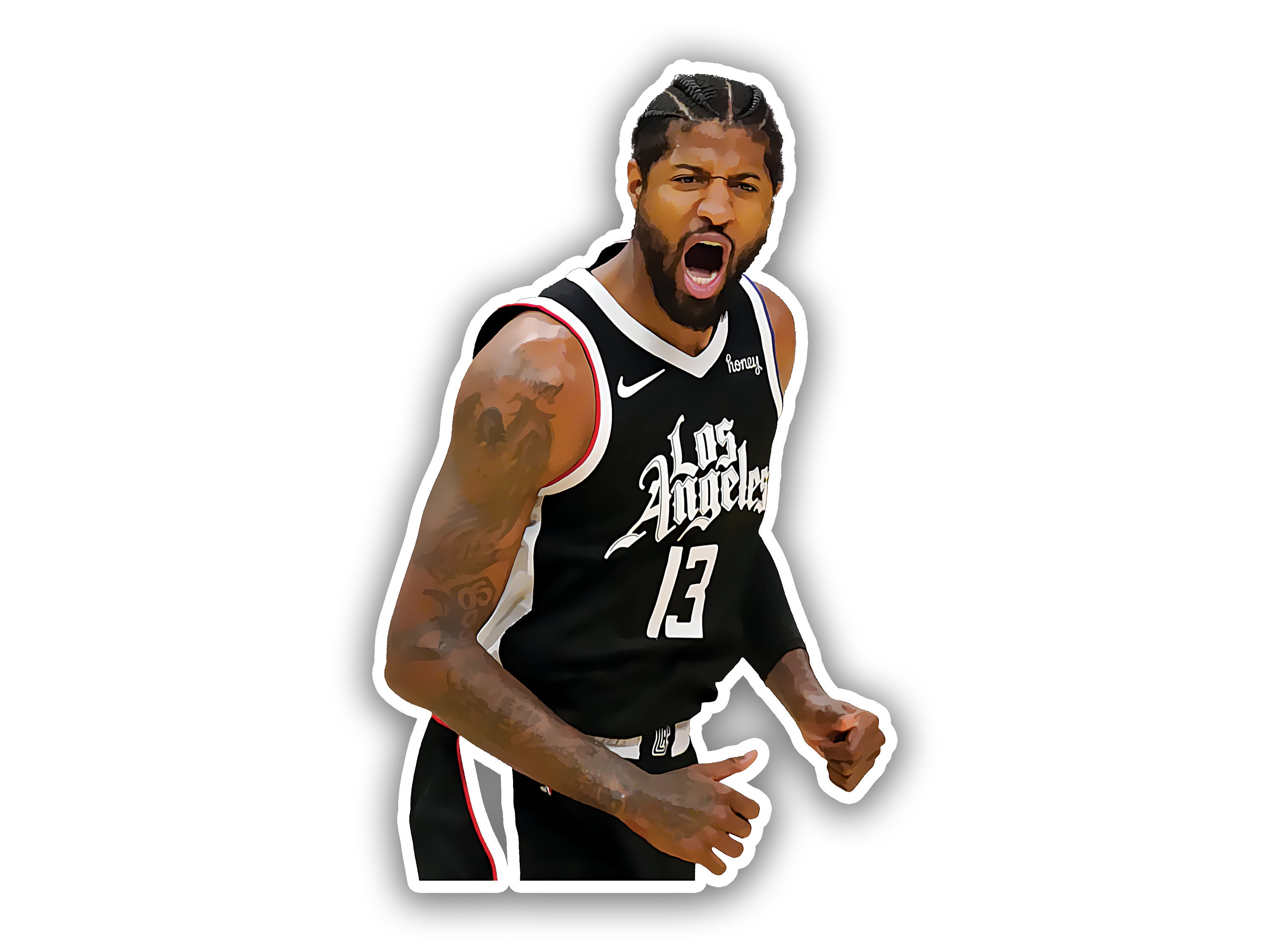 Discover Paul George Playoff P PG13 Sticker
