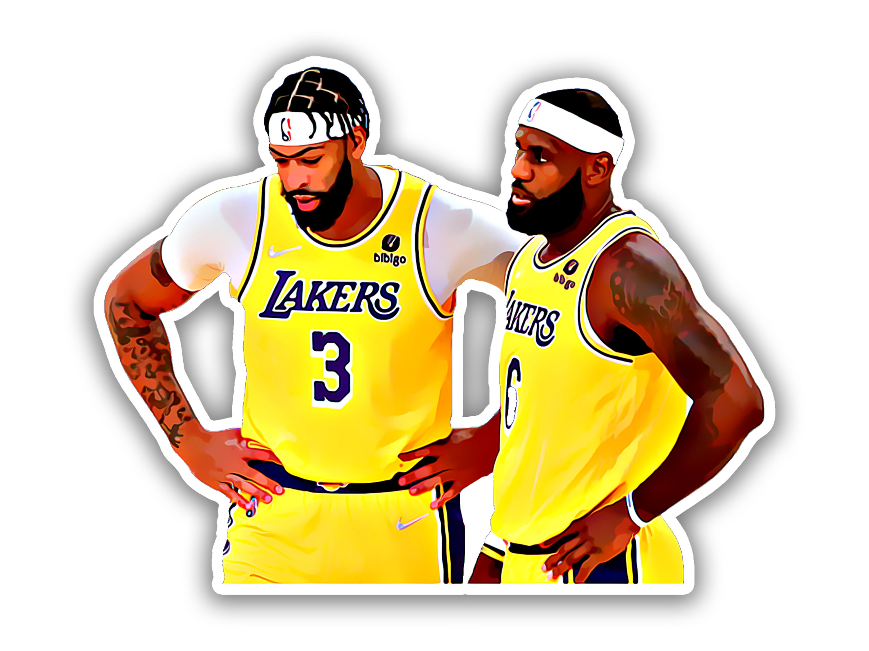 Discover LeBron James Anthony Davis Duo Sticker