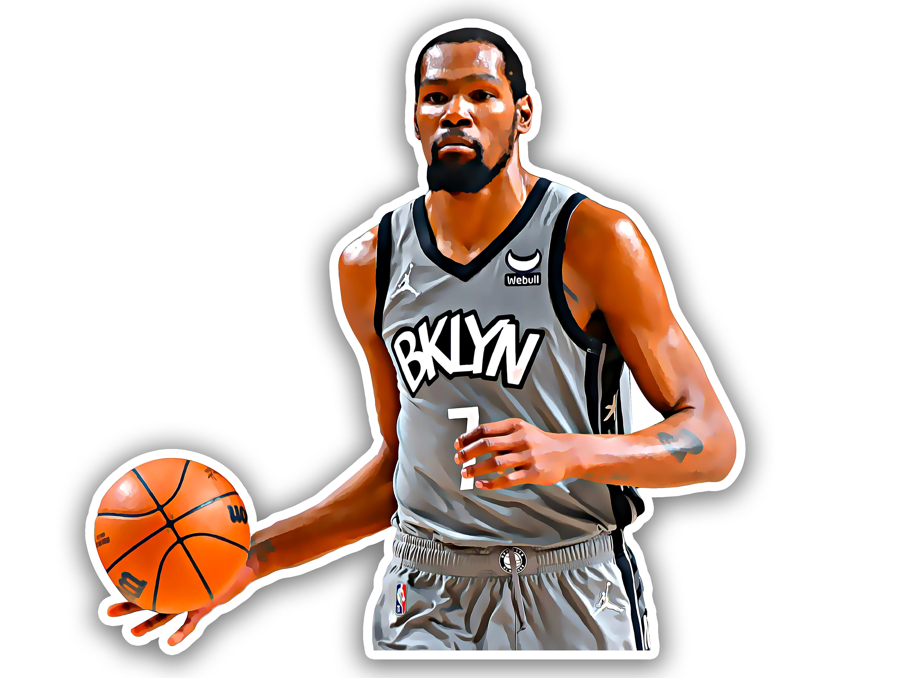 Discover Kevin Durant Sticker | NBA KD Brooklyn Nets Sticker