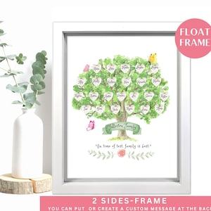 Large Family Tree Framed Custom Family Tree Name Fathers Day Gift Anniversary Gift Home Housewarming Gift Up to 2-23 family member names