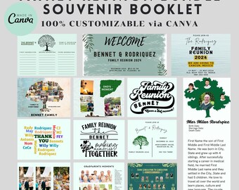 Family Reunion Editable Template Editable Family Reunion Invitation Card Digital Invitation Template DIY Family Reunion Photo Book Template