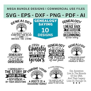 Genealogie SVG Zitate Geschenk für Ahnenforscher Clipart Genealogie Wallpaper Familiensuche Genealogie Vorlage Genealogie Digitaler Aufkleber Cricut SVG