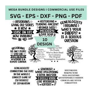 Citazioni SVG di storia familiare Ancestry Clipart con citazione di genealogia SVG Heritage SVG Template Inspirational Genealogy Saying Quotes