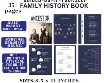 Microsoft Word Family Tree Template Genealogy Research Planner Ancestry Chart Family History Journal Genealogy Worksheet Ancestry Tracker