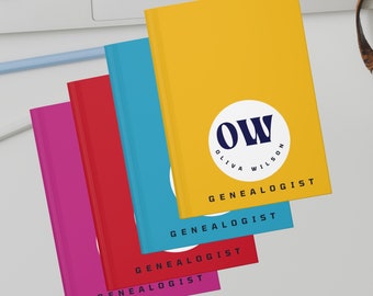 Spersonalizowany notatnik genealogiczny, prezent z cytatem genealogicznym, spersonalizowany dziennik genealoga, notatnik archiwisty i historyka rodziny, prezent genealogiczny