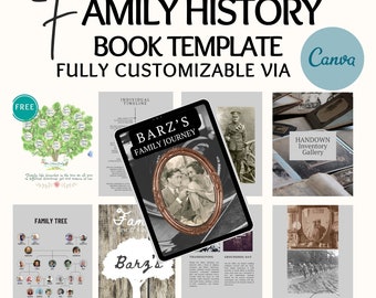 Family Ancestry Editable Book Template Family History Record Book Genealogy Workbook Ancestor Book Family Generation Book Family Tree Book