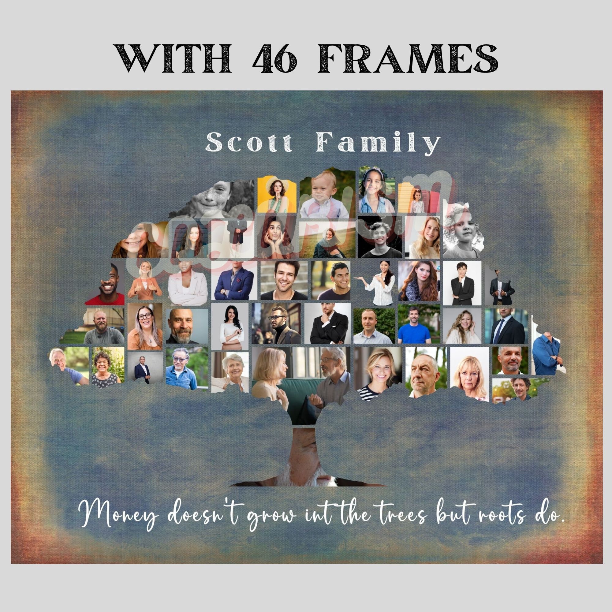Family Tree Collage Family Tree Builder With Photos Template - Etsy