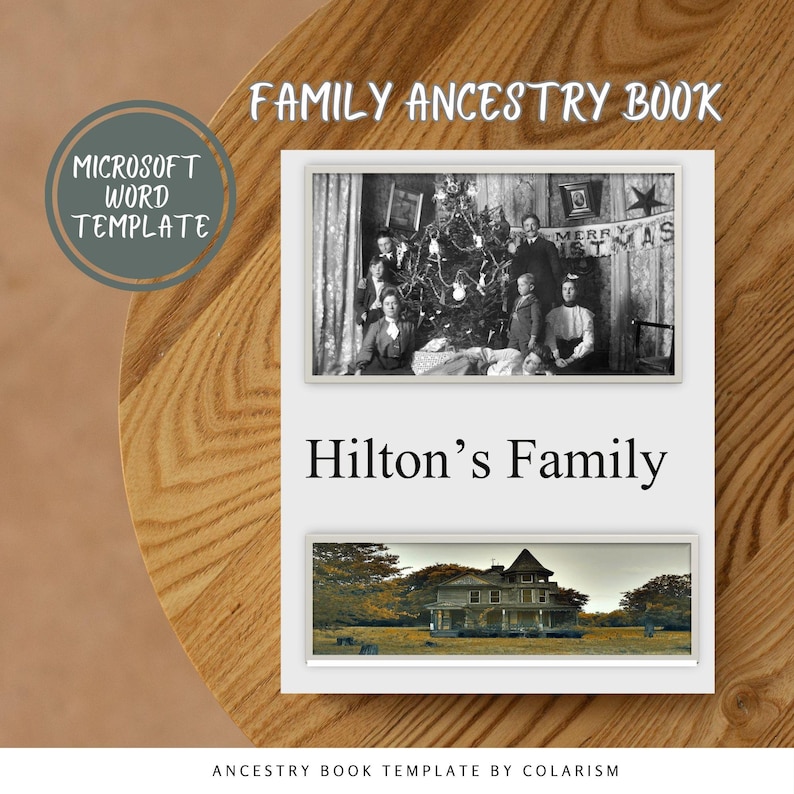 Family History Book Template via Microsoft Word Template. Genealogy ...