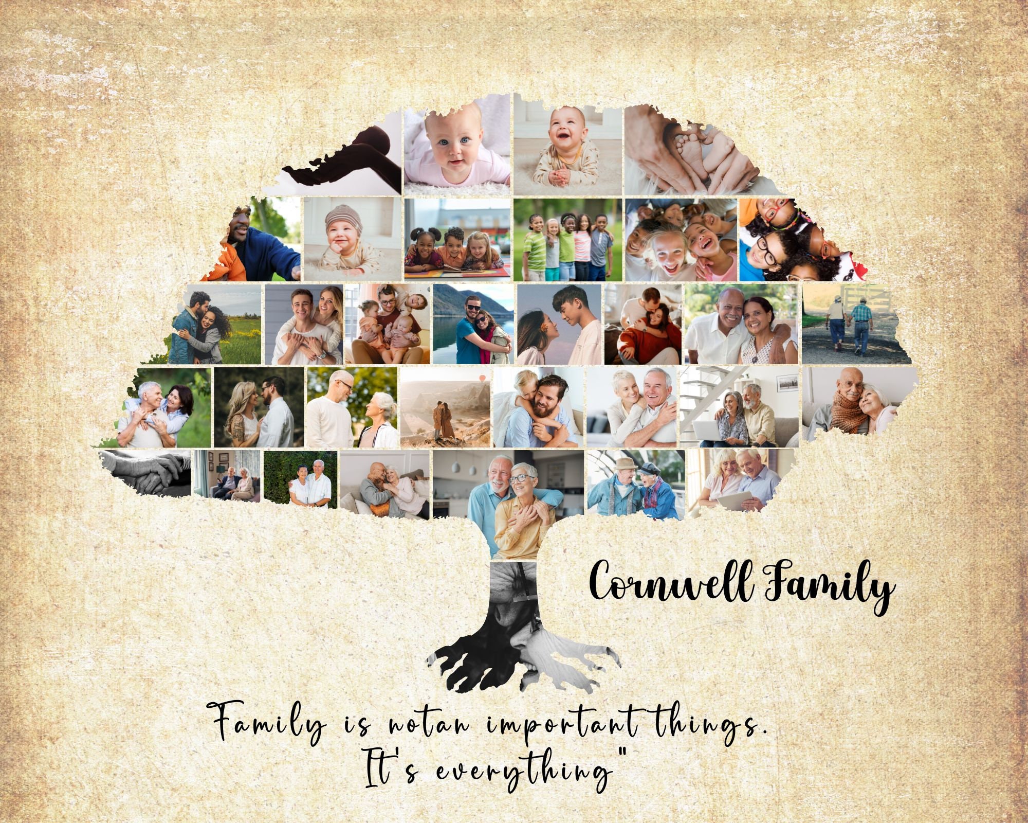 Family Tree Collage Family Tree Builder With Photos Template Family ...
