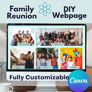 Editable Family Reunion History Web Page Website Template Family Reunion DIY Webpage Family Reunion Itenirary Template Reunion Card Template