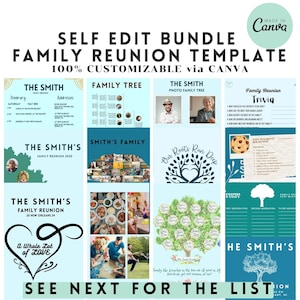 DIY Family Reunion Booklet Template Family Reunion Memory Record Book Family Reunion Guest Sign Family Reunion Invitation Guest Contact List