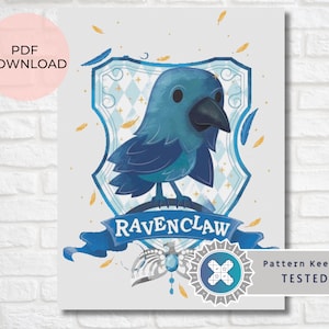 HP cross stitch pattern - Raven House - School of Magic - Magic Castle - Magic fandom - PDF Digital Download - Pattern Keeper compatible