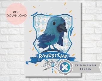 HP cross stitch pattern - Raven House - School of Magic - Magic Castle - Magic fandom - PDF Digital Download - Pattern Keeper compatible