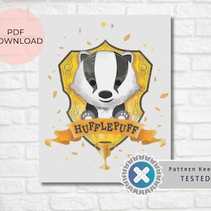 HP cross stitch pattern - Badger House - School of Magic - Magic Castle - Magic fandom - PDF Digital Download - Pattern Keeper compatible