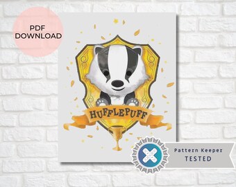 HP cross stitch pattern - Badger House - School of Magic - Magic Castle - Magic fandom - PDF Digital Download - Pattern Keeper compatible