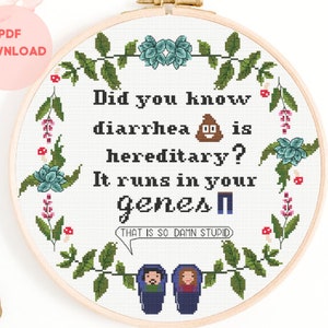 The Last of Us cross stitch - Joel and Ellie - The Last of Us funny quote - TLOU pun - PDF download -