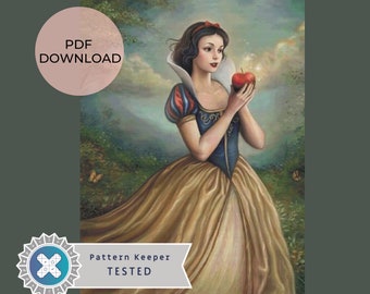 Real Princess Series - Snow - Cross Stitch pattern - PDF download - Cross stitch chart Cartoon Princess