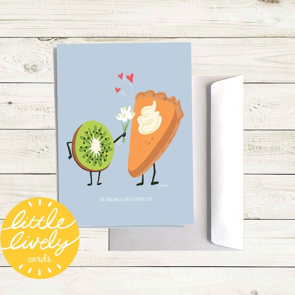 Funny Valentine Card | We Balance Each Other Out | Love Card | Valentine's Day Card | Quirky Valentine's Card | Card for Him | Card for Her