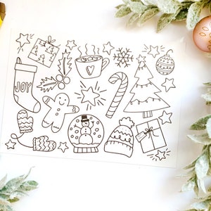 Christmas Card Printable - Festive Design - Paint + color to add a personal touch to your gift giving this year!