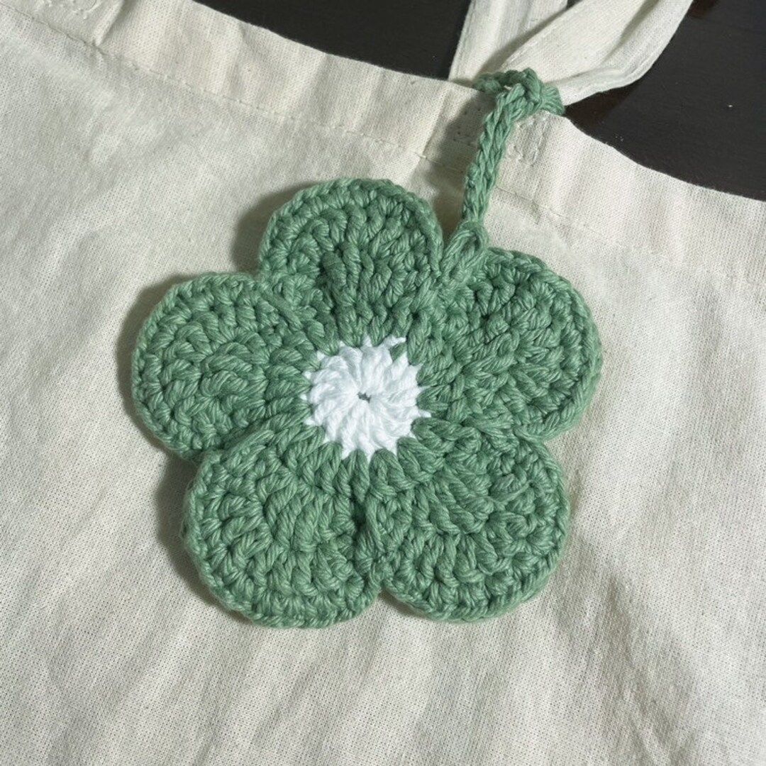 Crocheted Bag Charm Flower Charm Coin Purse Bag Charm Etsy Denmark