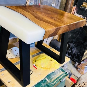 Walnut and white resin coffee table