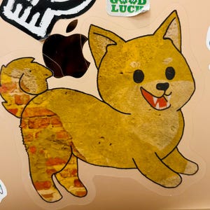Cute Dog Kiss-Cut Sticker Pack, Shiba Inu Stickers, Autumn Fall Watercolor Art, Adorable Japanese Pet Stickers, Gift for Dog Lovers, Laptop