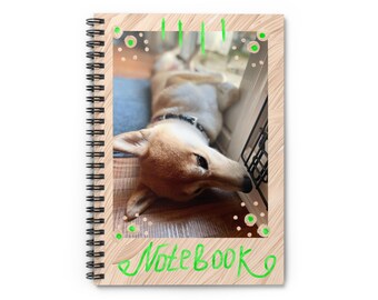 Shiba Inu Spiral Notebook with Ruled Line, Cute Shiba Inu, Journal, Adorable Notebook, Notepads, Gift for dog lover, Red Dog, pet lover