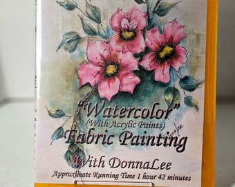 Like NEW Corilee's Cottage DVD by DonnaLee (Parella) Watercolor Fabric Painting with Acrylic Paints