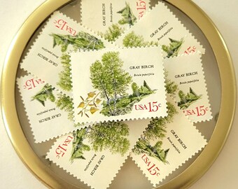 Vintage Postage || 5x Gray Birch 15c (1978) || Unused 1oz Wedding Stamps