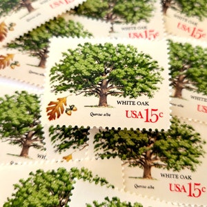 Vintage Porto || 5x Weiße Eiche 15c (1978) || Unbenutzte 1oz Hochzeitsstempel