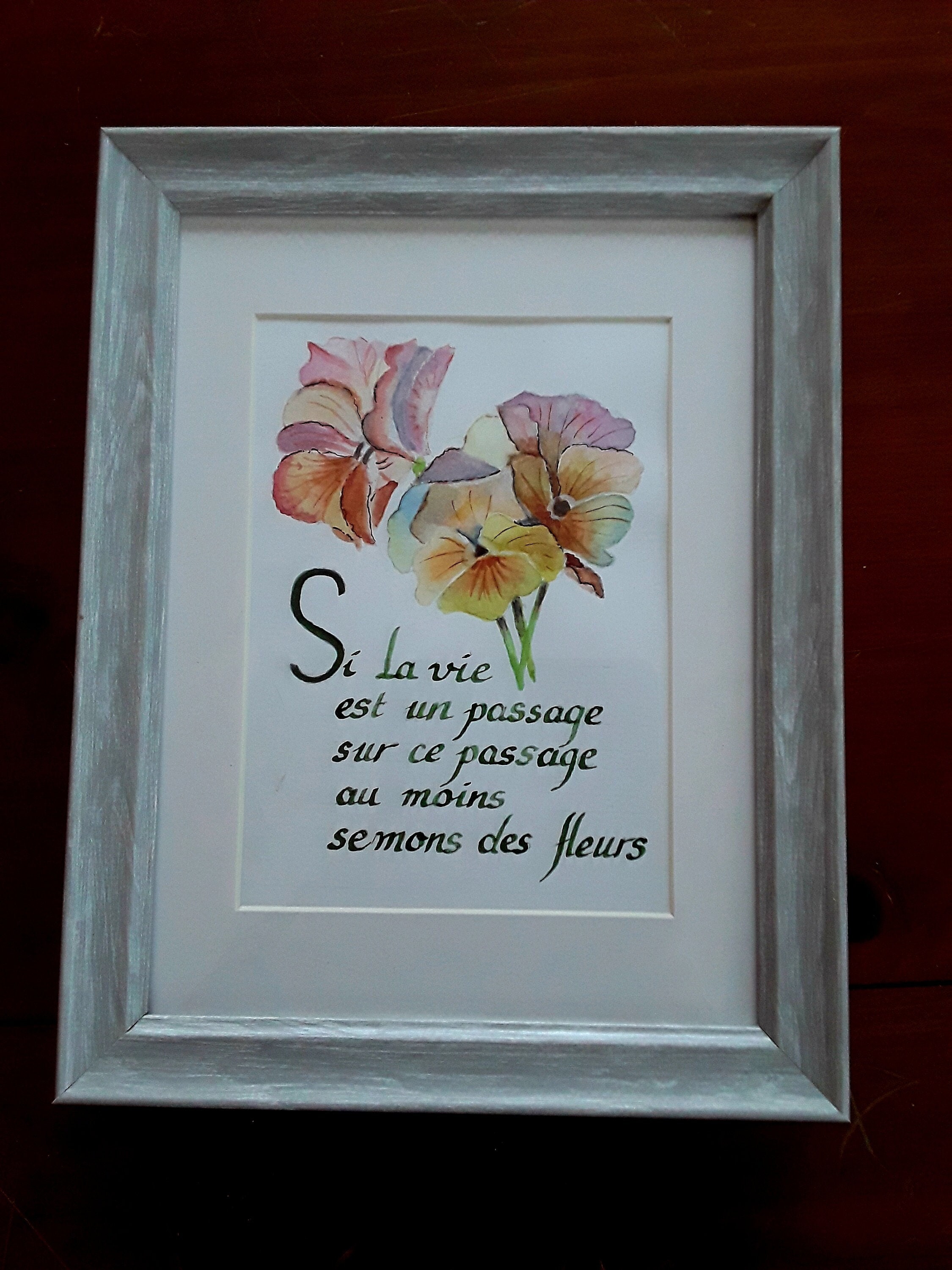 Aquarelle Originale Si La Vie