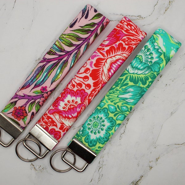 Preppy Bright Pattern Fabric Key Fobs| Wristlet| Accessories| Keychains| Lily Pulitzer Inspired| Vera Bradley Inspired