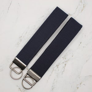Navy Fabric Key Fob Wristlet / Llavero / Cordón / Accesorio