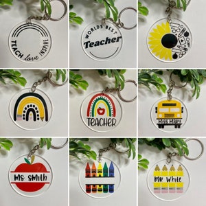 Teacher/Education Key Chain| Teacher Appreciation| Teacher Gift| School| Personalization Gift| Custom Gift