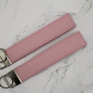 Light Mauve Fabric Key Fob Wristlet